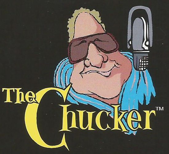 A cartoon of a man with sunglasses and a microphone.