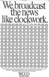 A poster of the words " the news like clockwork ".